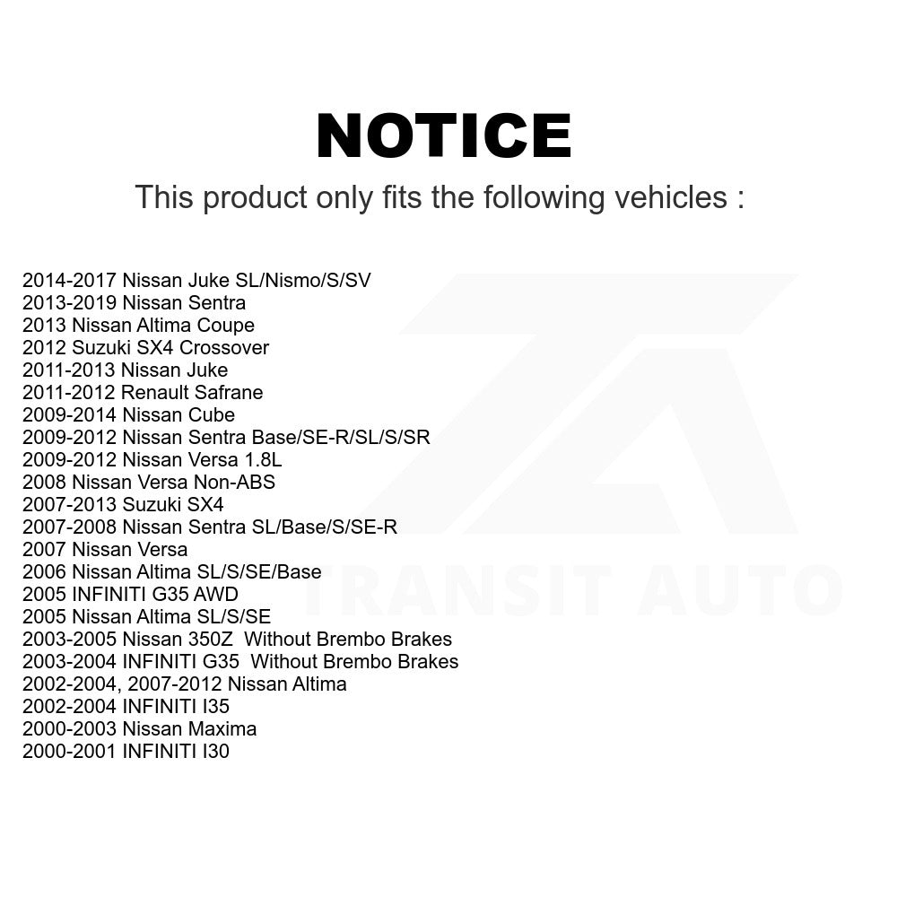 Front Semi-Metallic Disc Brake Pads PPF-D815 For Nissan Altima Sentra Versa INFINITI Juke Maxima G35 Suzuki SX4 350Z Cube I35 I30 Renault Safrane Crossover