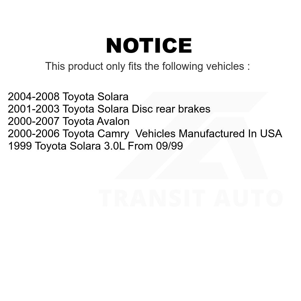 Rear Semi-Metallic Disc Brake Pads PPF-D828 For Toyota Camry Avalon Solara