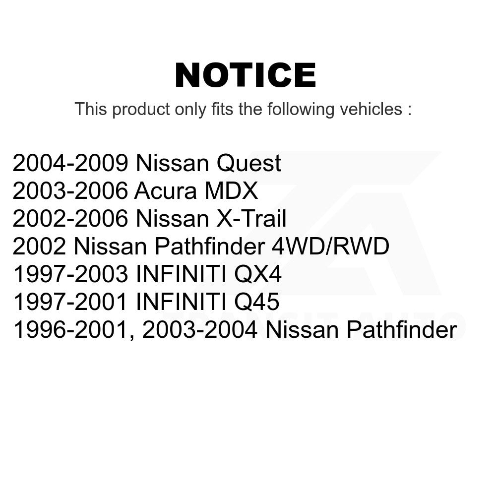 Front Semi-Metallic Disc Brake Pads PPF-D855 For Nissan Pathfinder Acura MDX Quest INFINITI QX4 Q45 X-Trail