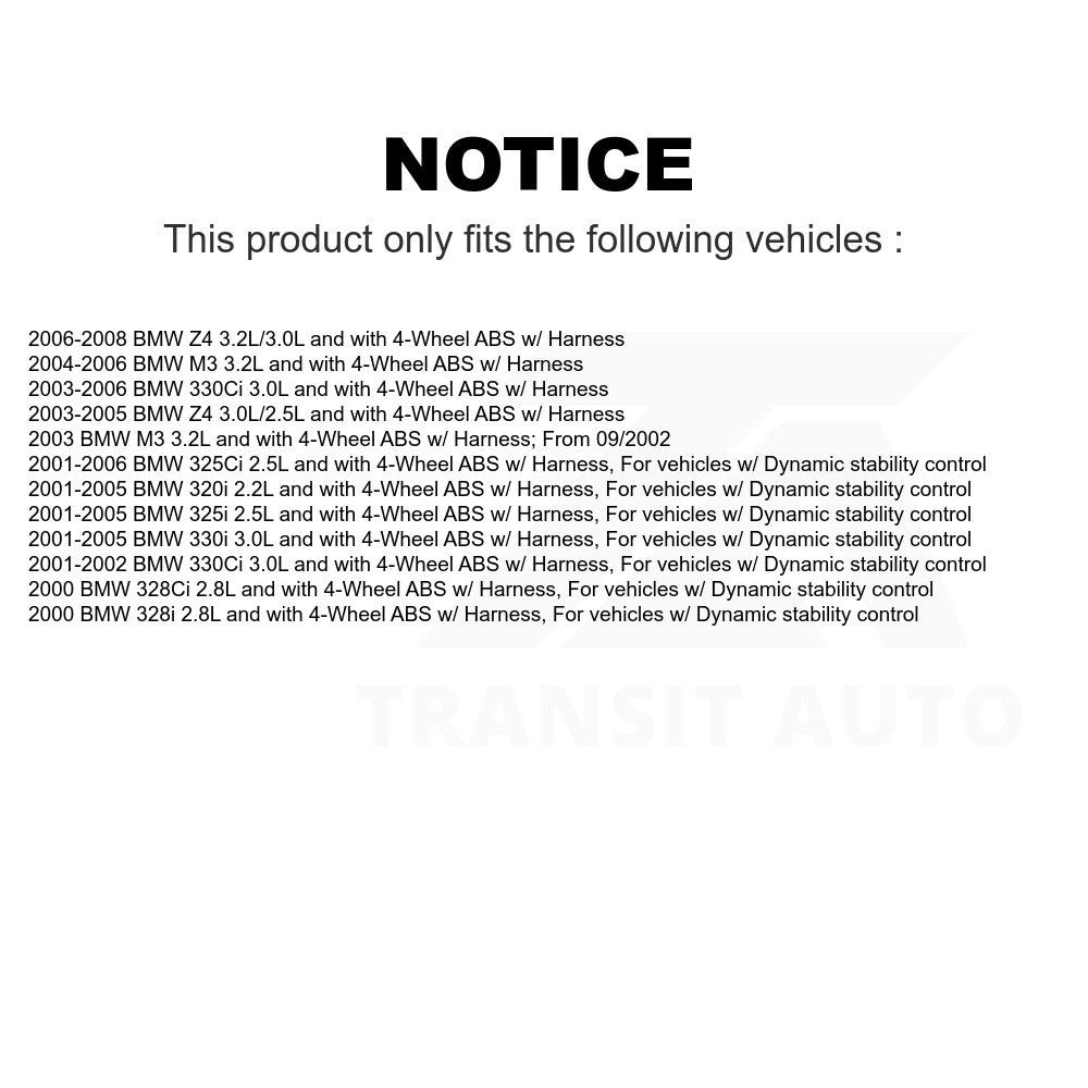 Mpulse Front ABS Wheel Speed Sensor SEN-2ABS0077 For BMW 325i 325Ci Z4 330Ci 330i M3 328i 328Ci 320i