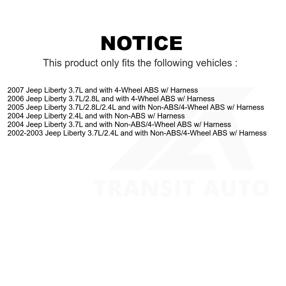 Mpulse Front Right ABS Wheel Speed Sensor SEN-2ABS0173 For Jeep Liberty w Harness