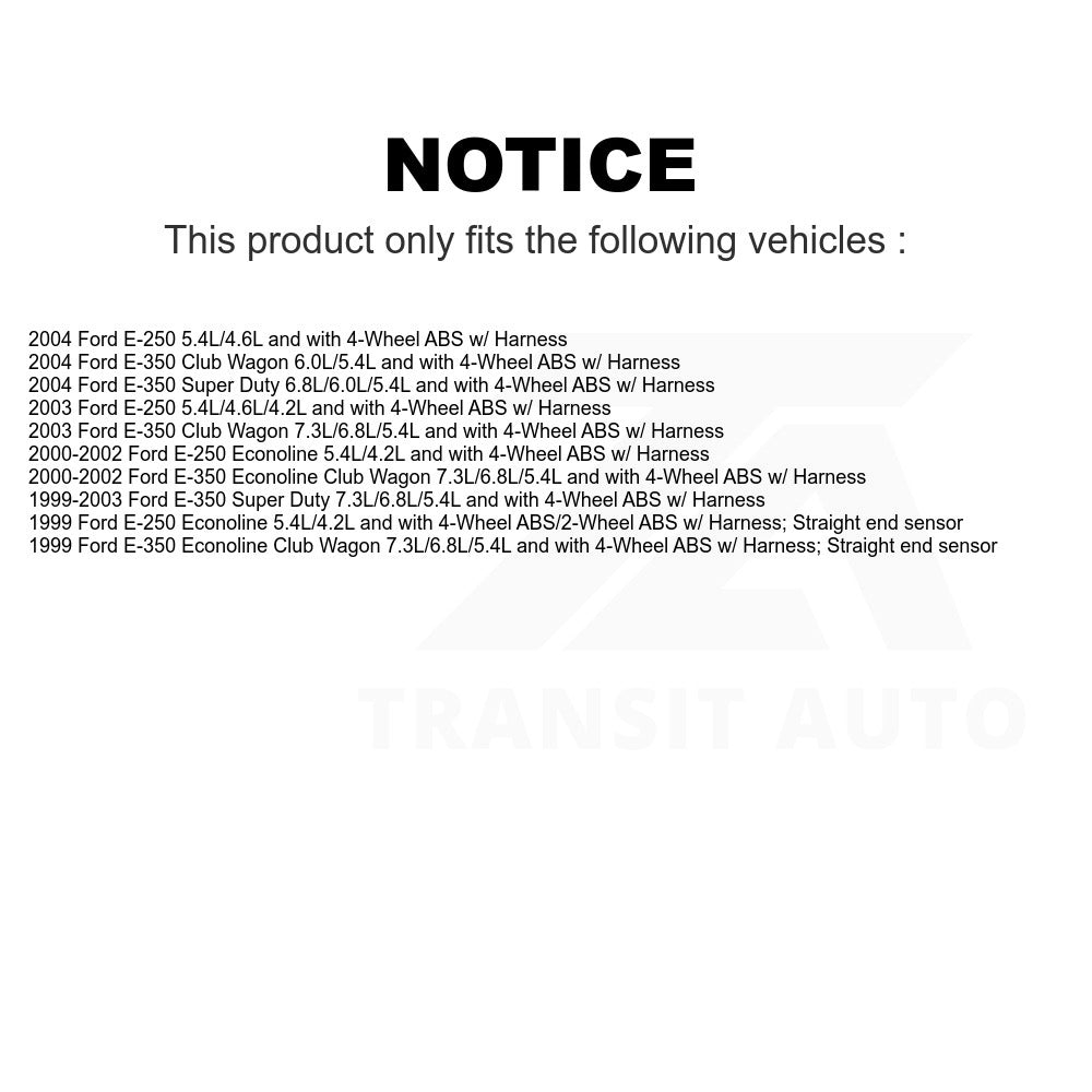 Mpulse Front Left ABS Wheel Speed Sensor SEN-2ABS0447 For Ford E-350 Super Duty E-250 Econoline Club Wagon