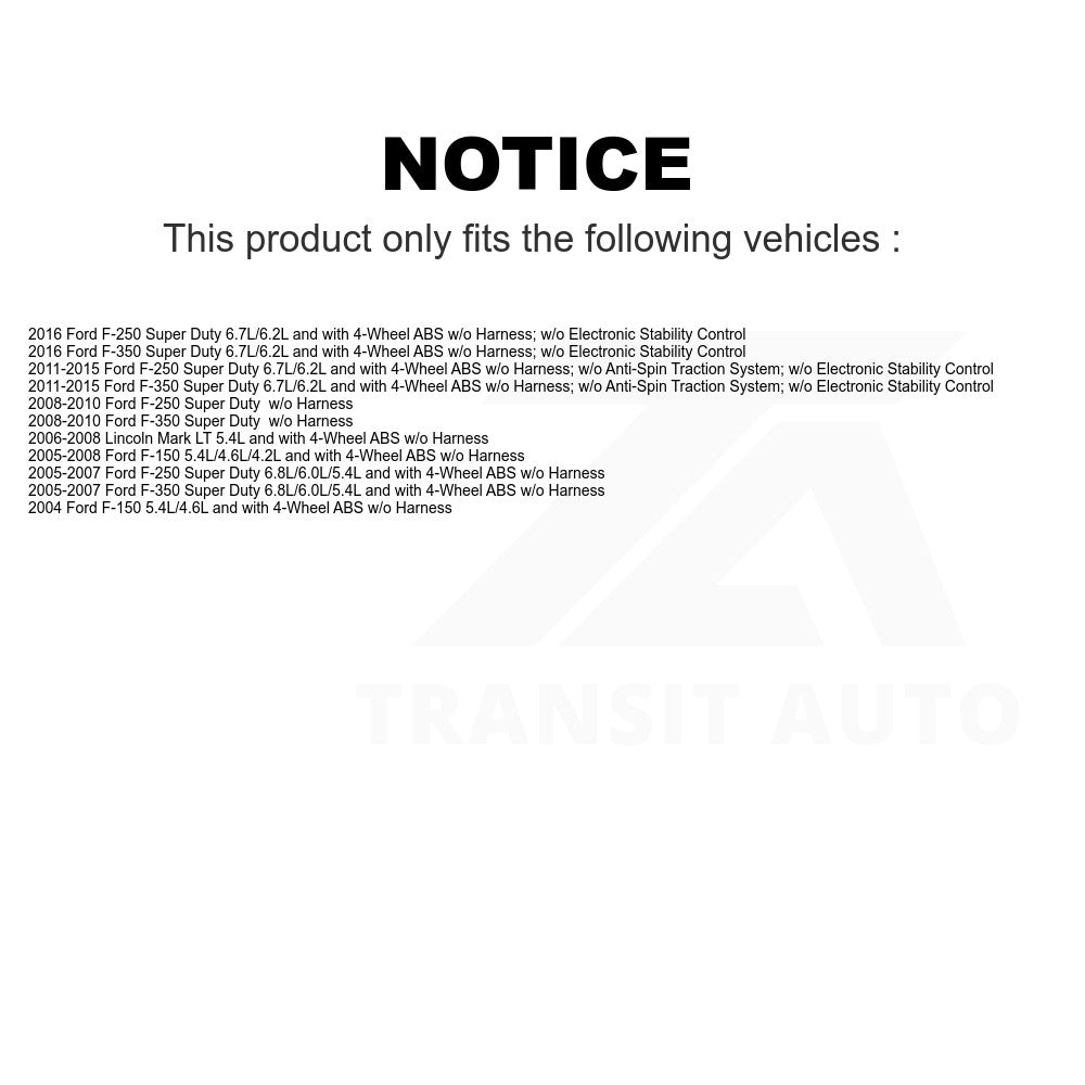 Mpulse Rear ABS Wheel Speed Sensor SEN-2ABS0486 For Ford F-150 F-250 Super Duty F-350 Lincoln Mark LT