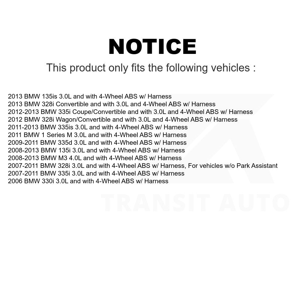 Mpulse Rear ABS Wheel Speed Sensor SEN-2ABS0556 For BMW 328i 335i 330i M3 135i 335d 335is 135is 1 Series M