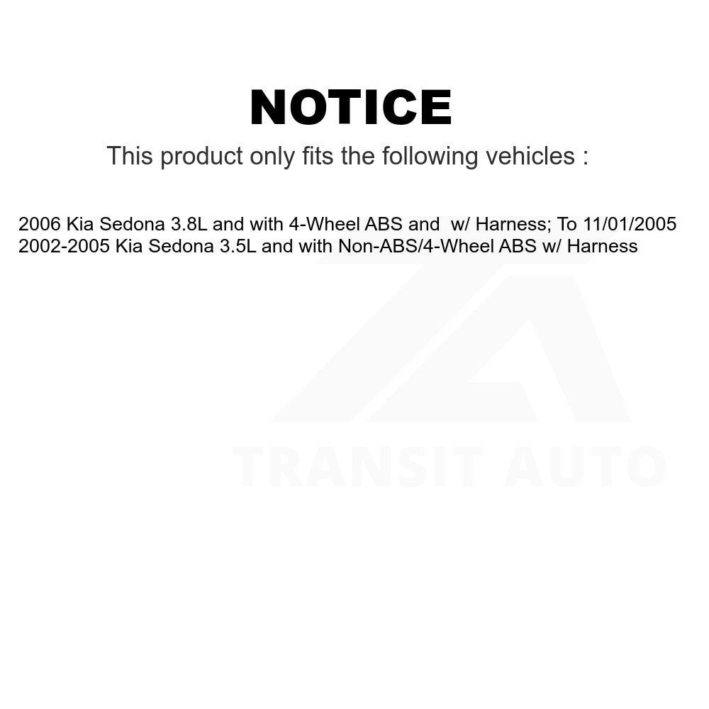 Mpulse Front ABS Wheel Speed Sensor SEN-2ABS0667 For Kia Sedona