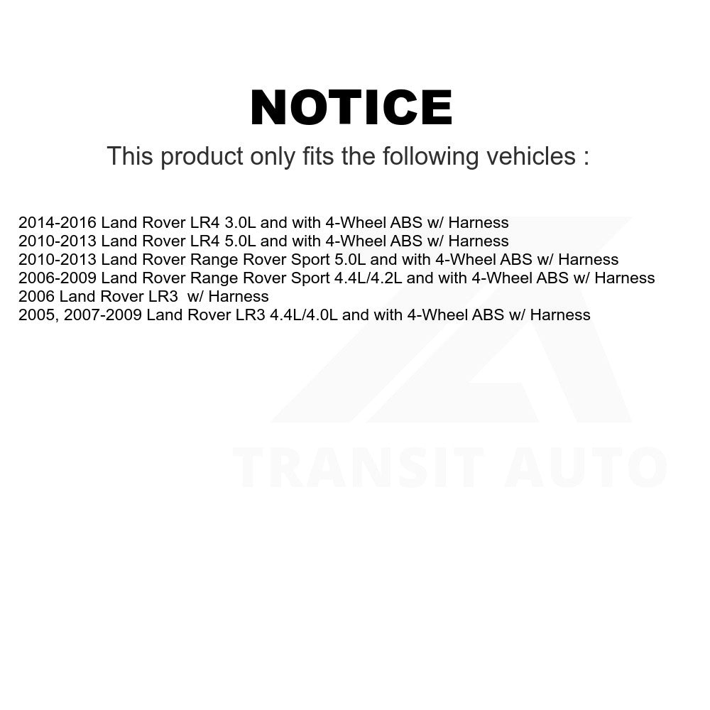 Mpulse Rear ABS Wheel Speed Sensor SEN-2ABS0673 For Land Rover Range Sport LR4 LR3 w/ Harness