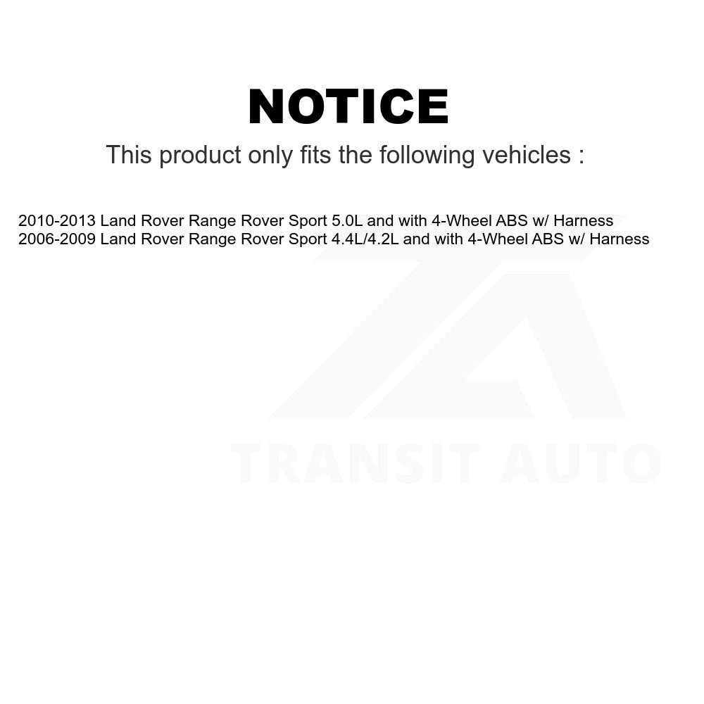Mpulse Front ABS Wheel Speed Sensor SEN-2ABS0679 For Land Rover Range Sport w Harness