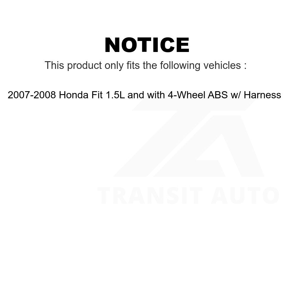 Mpulse Rear Left ABS Wheel Speed Sensor SEN-2ABS0792 For 2007-2008 Honda Fit 1.5L with 4-Wheel w Harness