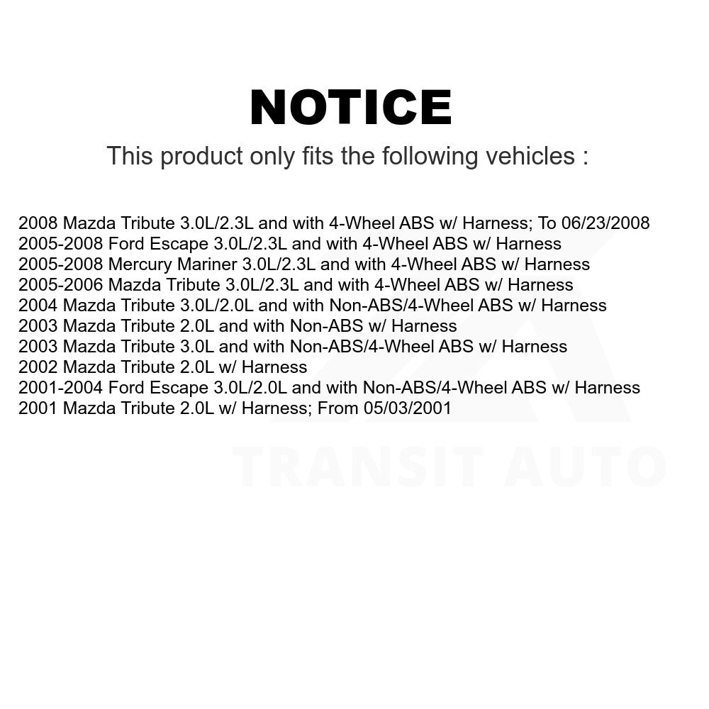 Mpulse Front Left ABS Wheel Speed Sensor SEN-2ABS0840 For Ford Escape Mazda Tribute Mercury Mariner