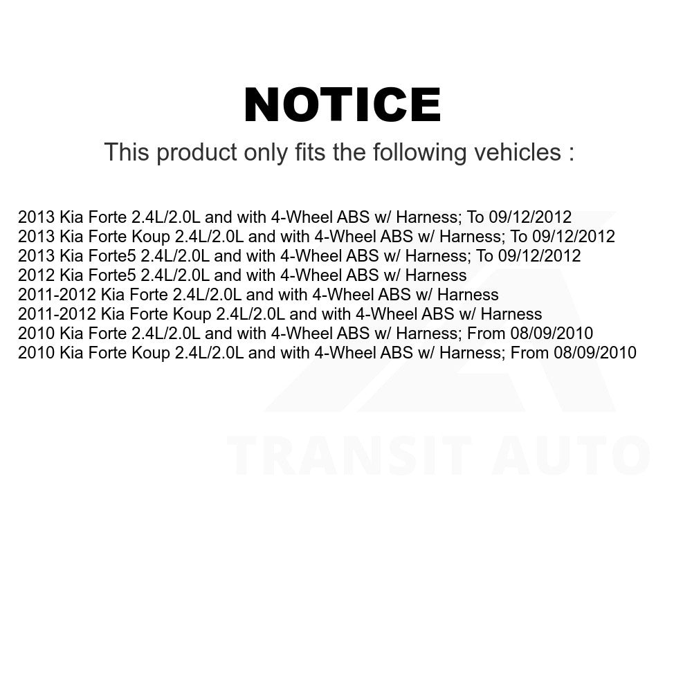 Mpulse Rear Left ABS Wheel Speed Sensor SEN-2ABS0865 For Kia Forte Koup Forte5 2.4L/2.0L with 4-Wheel