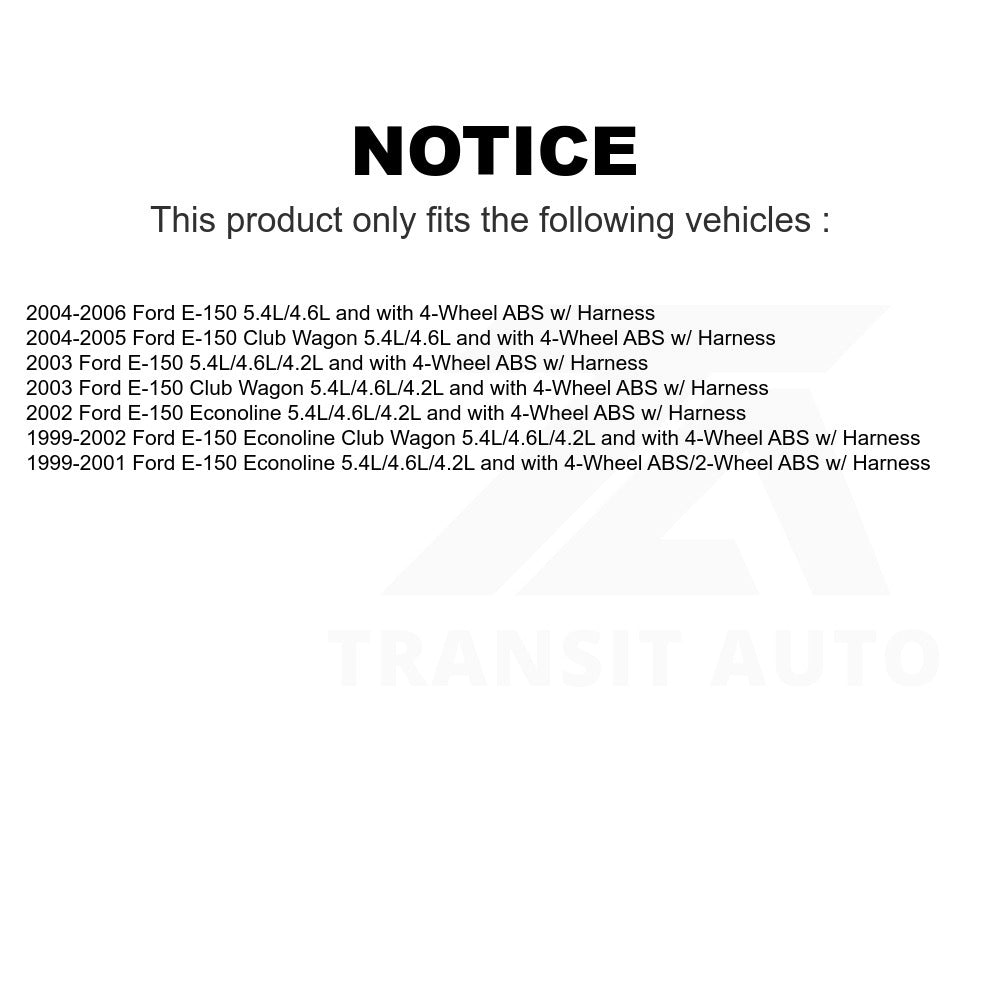 Mpulse Front Right ABS Wheel Speed Sensor SEN-2ABS1012 For Ford E-150 Econoline Club Wagon w/ Harness