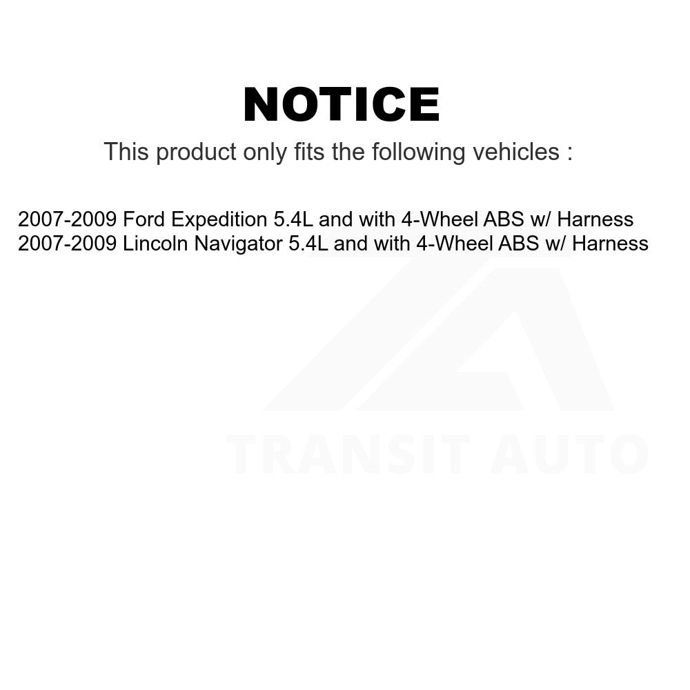 Mpulse Front ABS Wheel Speed Sensor SEN-2ABS1426 For 2007-2009 Ford Expedition Lincoln Navigator w/ Harness 5.4L with 4-Wheel