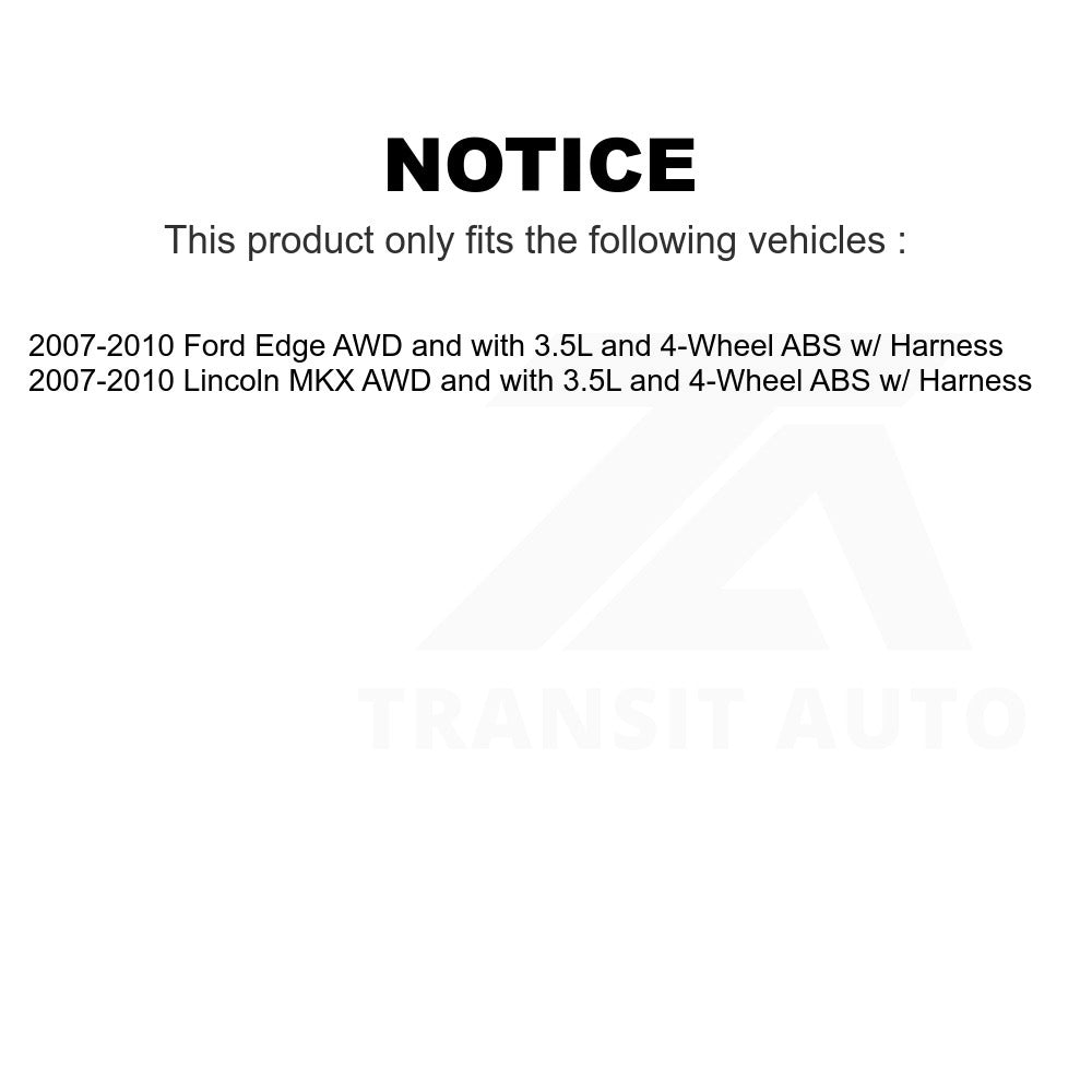 Mpulse Rear Right ABS Wheel Speed Sensor SEN-2ABS1433 For 2007-2010 Ford Edge Lincoln MKX w/ Harness AWD with 3.5L 4-Wheel