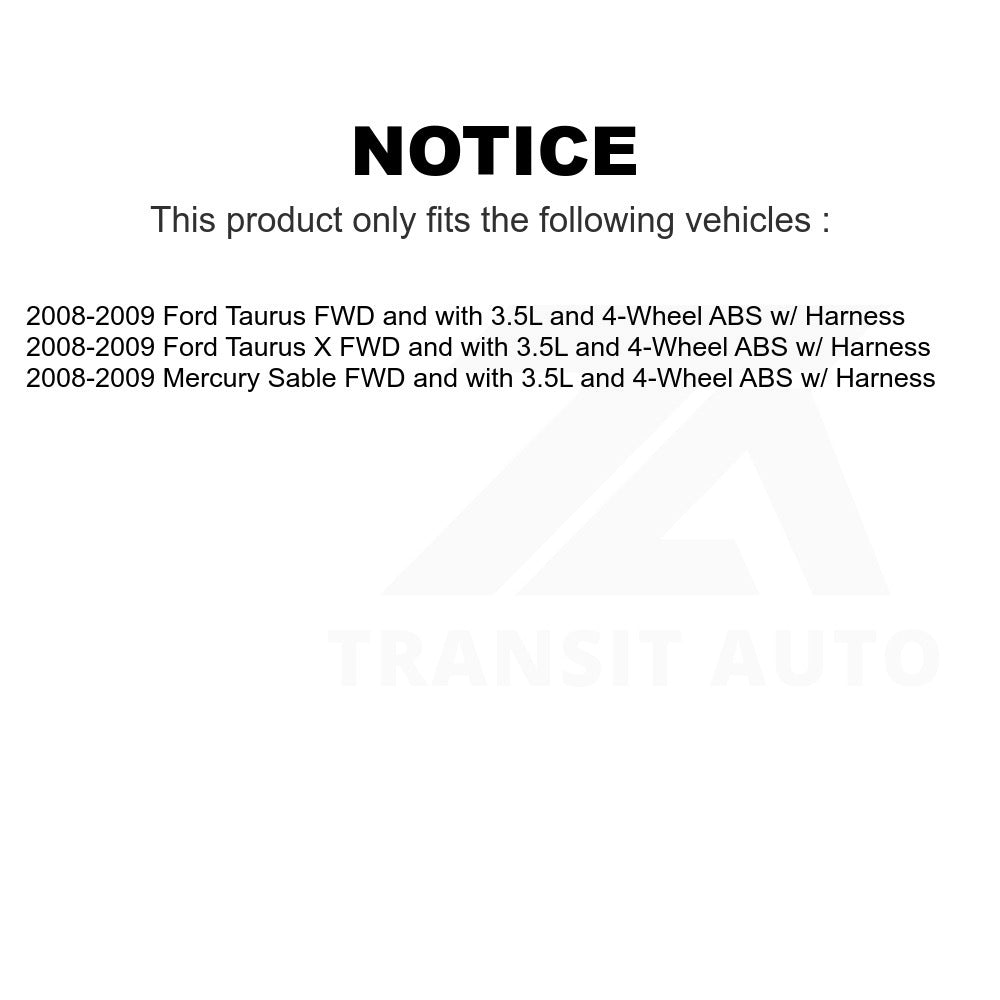 Mpulse Rear Left ABS Wheel Speed Sensor SEN-2ABS1563 For 2008-2009 Ford Taurus X Mercury Sable w/ Harness FWD with 3.5L 4-Wheel