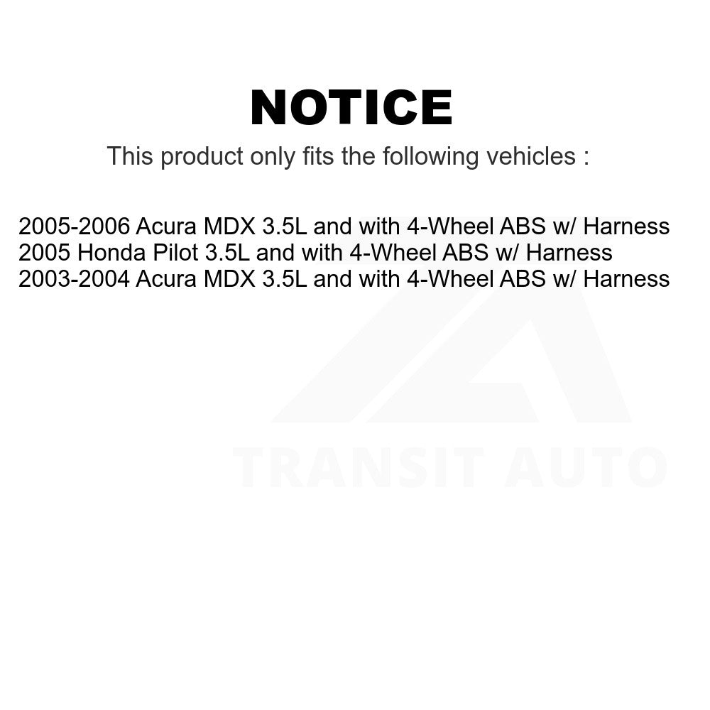 Mpulse Front Left ABS Wheel Speed Sensor SEN-2ABS2197 For Acura MDX Honda Pilot w/ Harness 3.5L with 4-Wheel