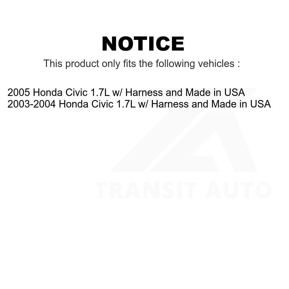 Mpulse Rear Right ABS Wheel Speed Sensor SEN-2ABS2212 For 2003-2005 Honda Civic 1.7L w Harness Made in USA