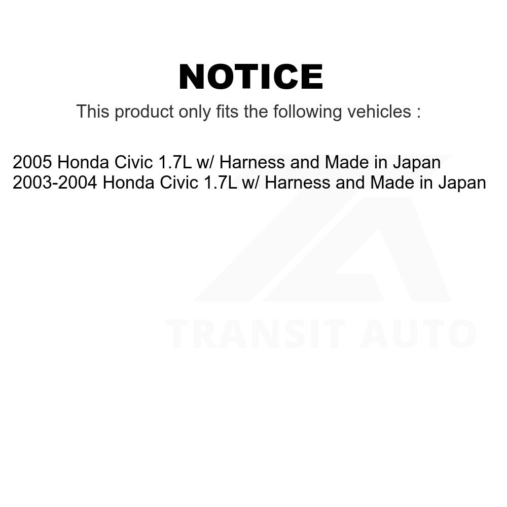 Mpulse Rear Left ABS Wheel Speed Sensor SEN-2ABS2221 For 2003-2005 Honda Civic 1.7L w Harness Made in Japan