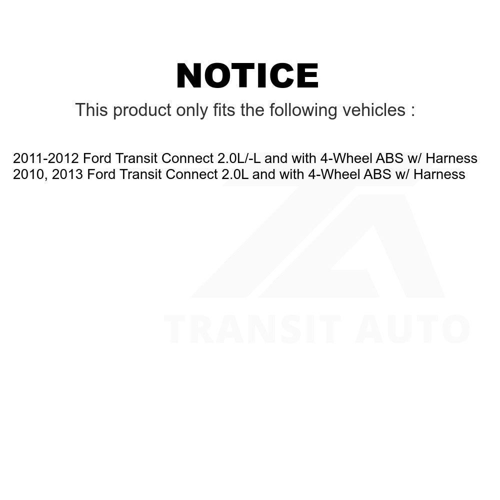 Mpulse Front ABS Wheel Speed Sensor SEN-2ABS2389 For Ford Transit Connect w Harness