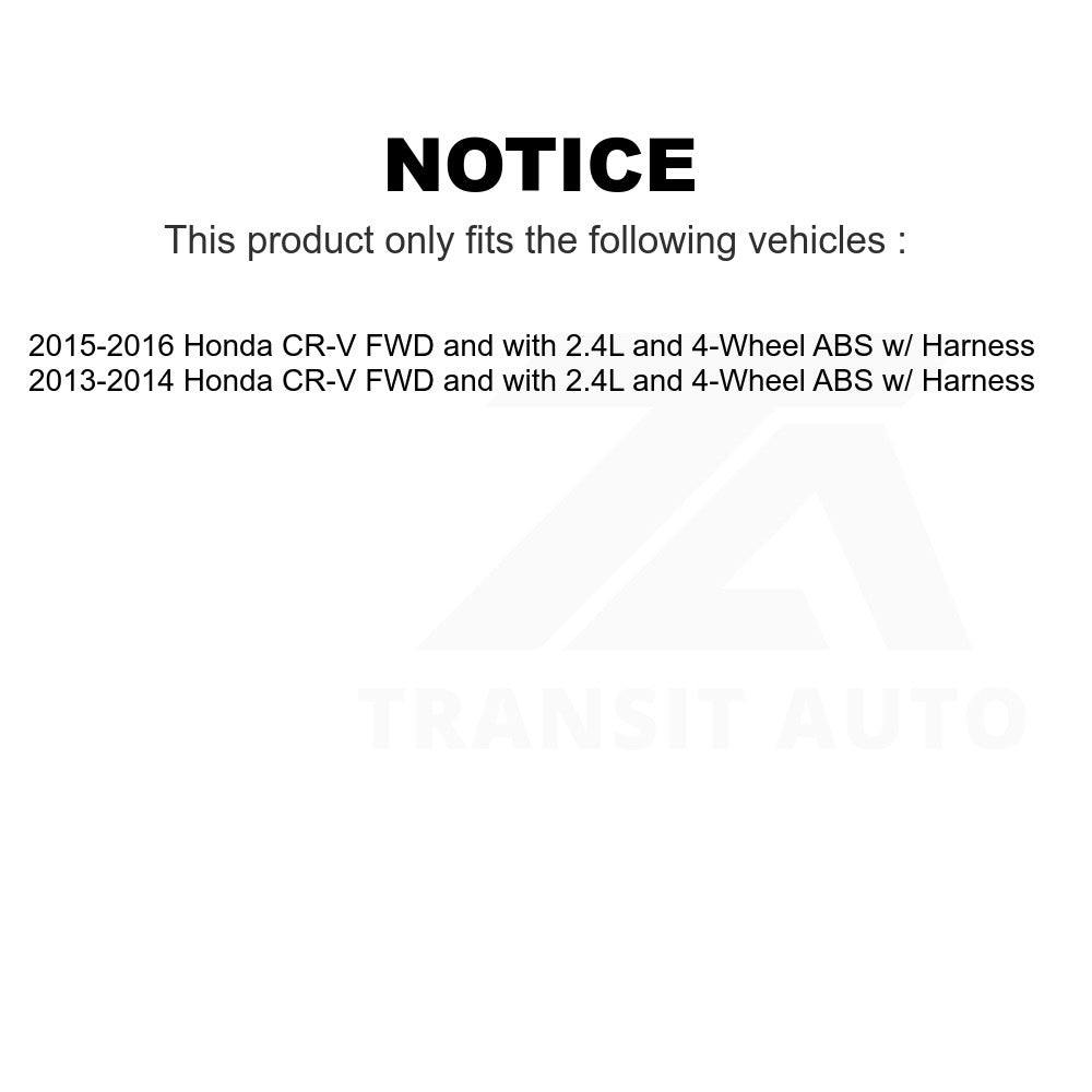 Mpulse Rear Left ABS Wheel Speed Sensor SEN-2ABS2419 For 2013-2016 Honda CR-V FWD with 2.4L 4-Wheel w Harness