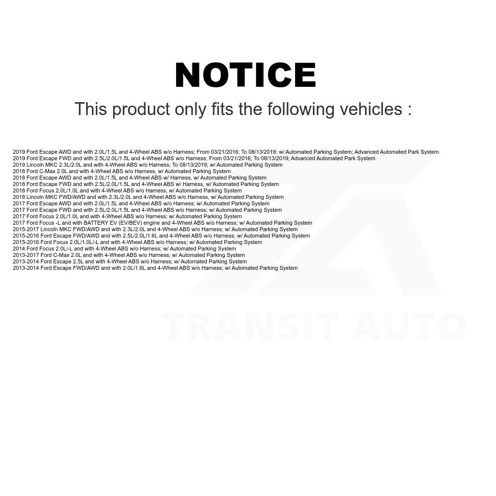 Mpulse Rear ABS Wheel Speed Sensor SEN-2ABS2474 For Ford Escape Focus Lincoln MKC C-Max