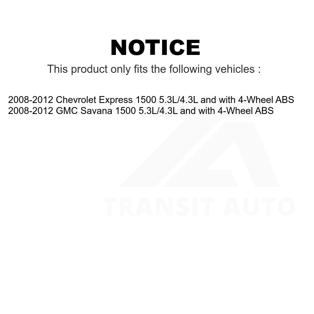 Mpulse Rear ABS Wheel Speed Sensor SEN-2ABS2525 For 2008-2012 Chevrolet Express 1500 GMC Savana 5.3L/4.3L with 4-Wheel