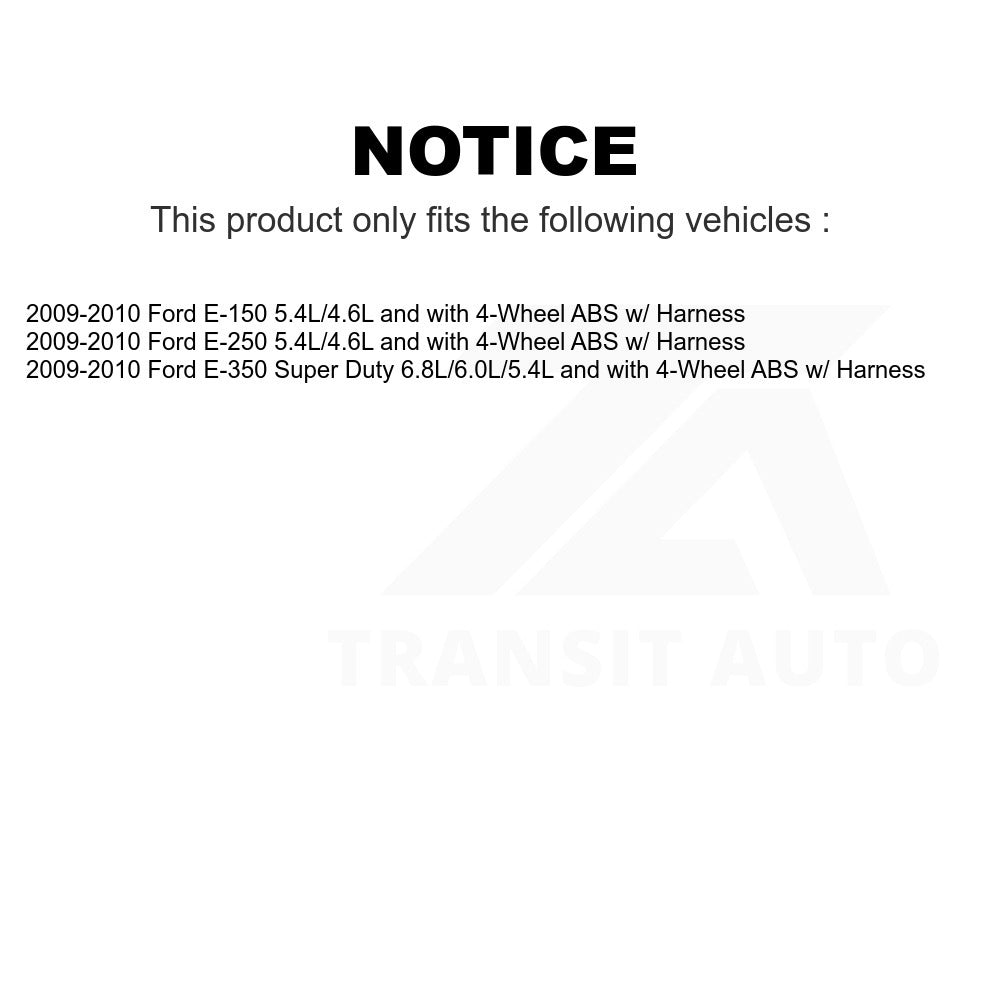 Mpulse Rear Left ABS Wheel Speed Sensor SEN-2ABS2536 For 2009-2010 Ford E-350 Super Duty E-250 E-150 w/ Harness