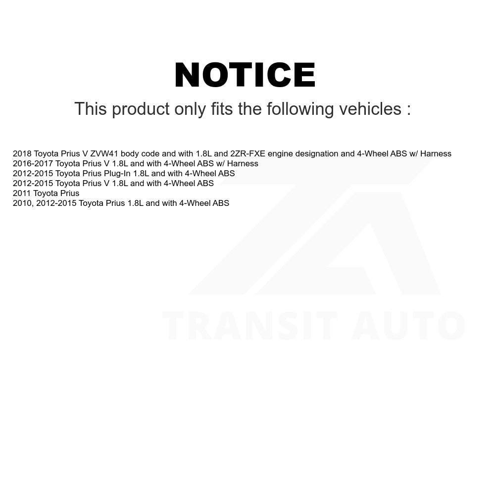 Mpulse Rear Right ABS Wheel Speed Sensor Wiring Harness SEN-2ABS2583 For Toyota Prius V Plug-In