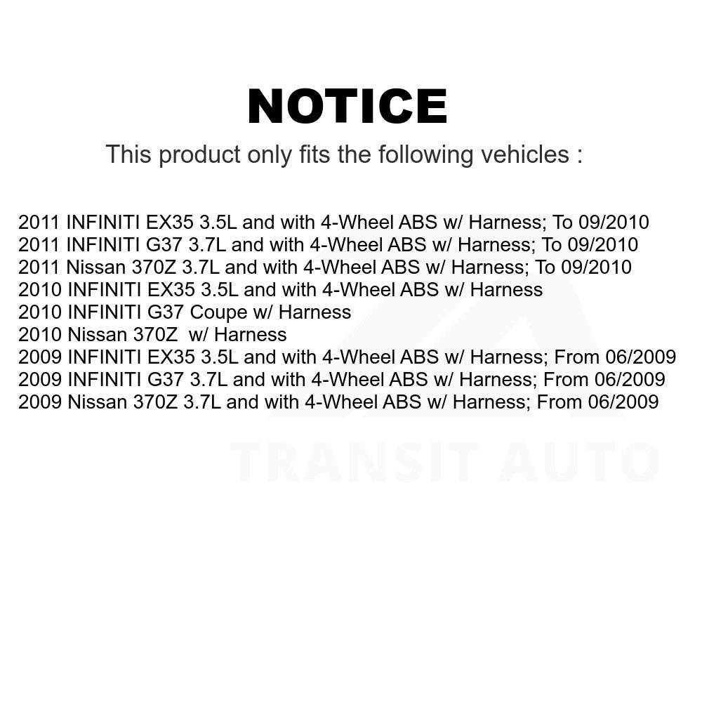 Mpulse Rear Left ABS Wheel Speed Sensor SEN-2ABS2623 For INFINITI G37 Nissan 370Z EX35