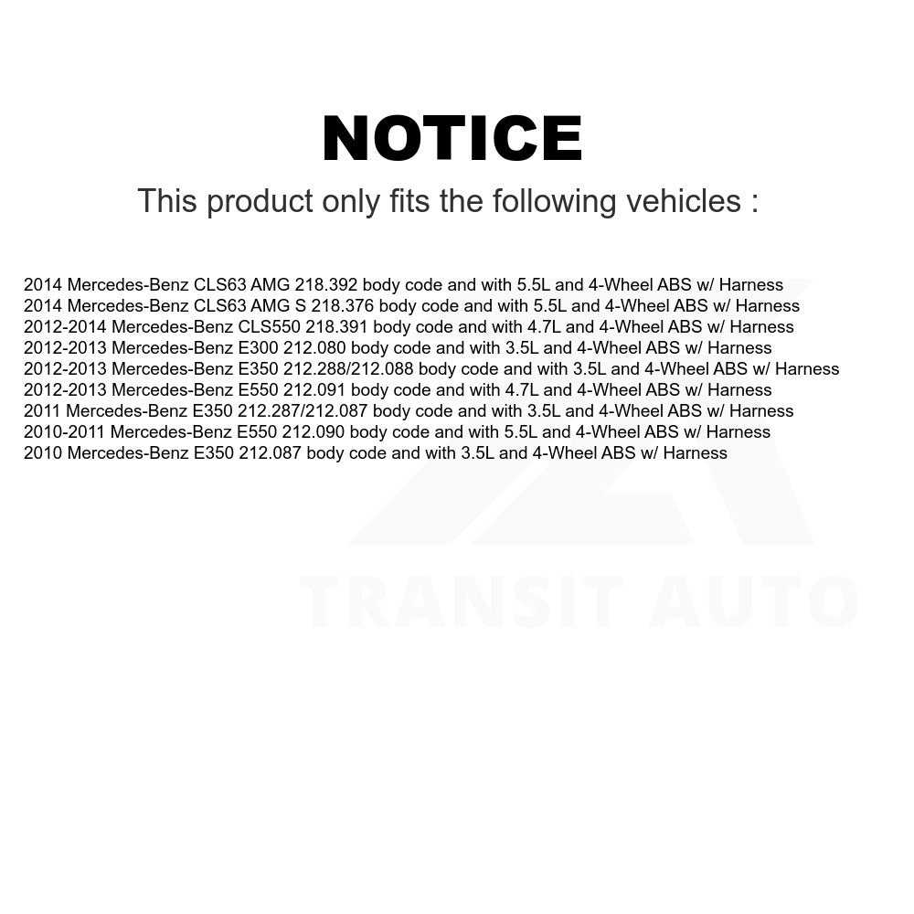 Mpulse Front ABS Wheel Speed Sensor SEN-2ABS2685 For Mercedes-Benz E350 CLS550 E550 CLS63 AMG S E300 w/ Harness