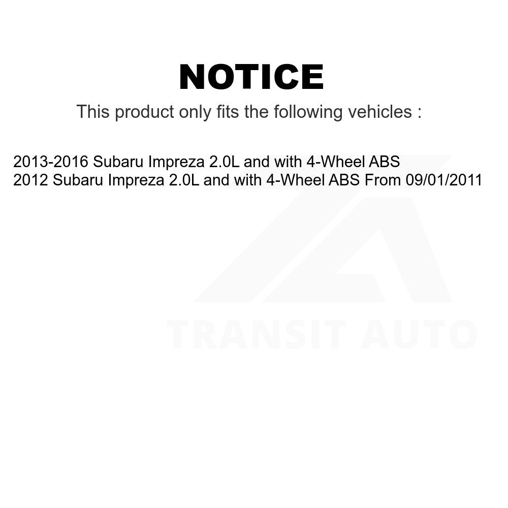 Mpulse Rear Left ABS Wheel Speed Sensor SEN-2ABS2728 For Subaru Impreza 2.0L with 4-Wheel