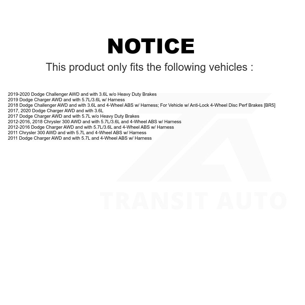Mpulse Rear Left ABS Wheel Speed Sensor SEN-2ABS2735 For Dodge Charger Chrysler 300 Challenger