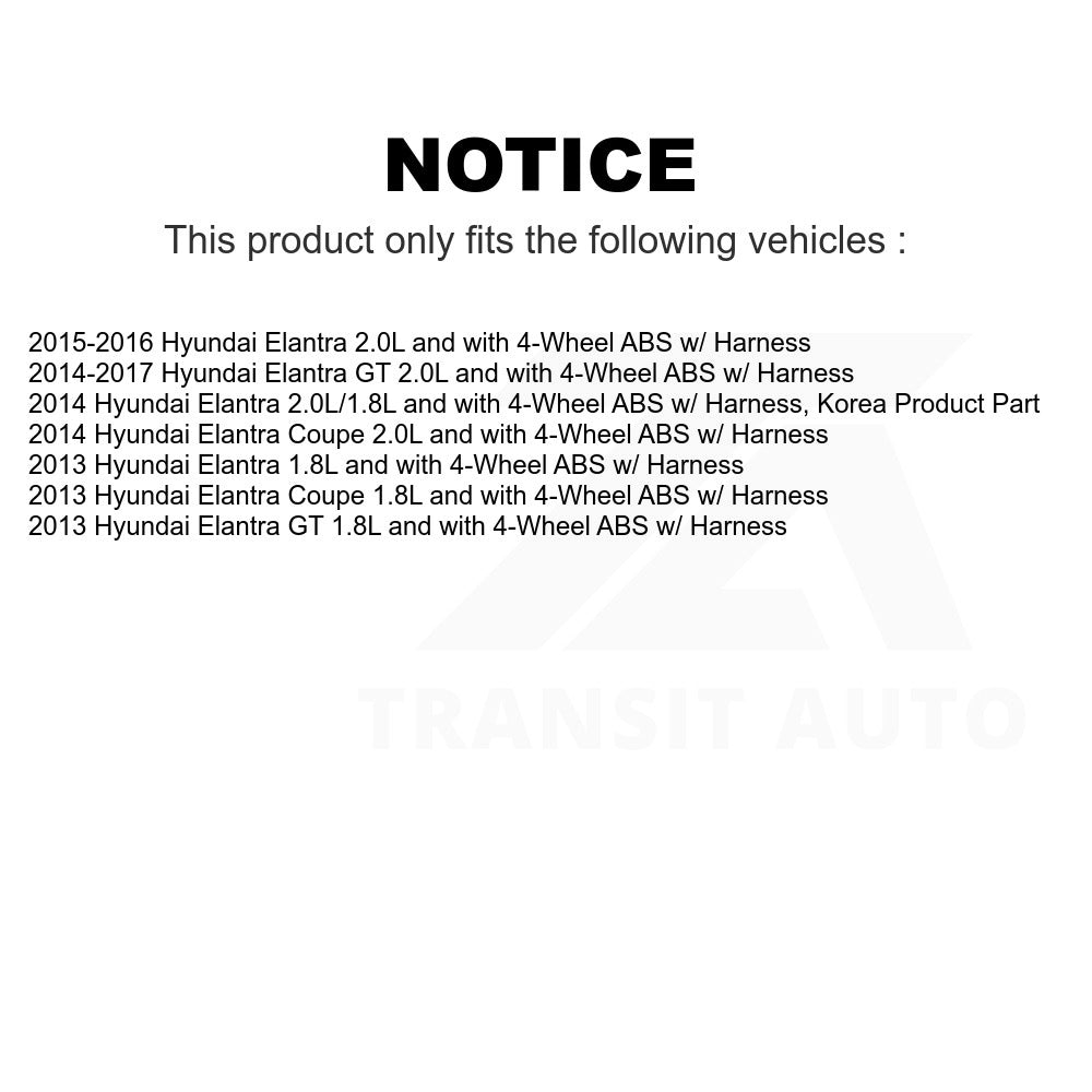 Mpulse Front Left ABS Wheel Speed Sensor SEN-2ABS2813 For Hyundai Elantra GT Coupe