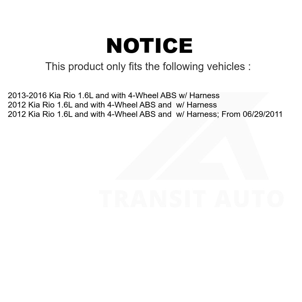 Mpulse Rear Right ABS Wheel Speed Sensor SEN-2ABS2821 For Kia Rio