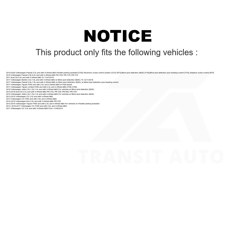 Mpulse Rear Right ABS Wheel Speed Sensor SEN-2ABS2830 For Volkswagen Jetta Tiguan Passat CC Audi Q3 Eos Beetle Limited