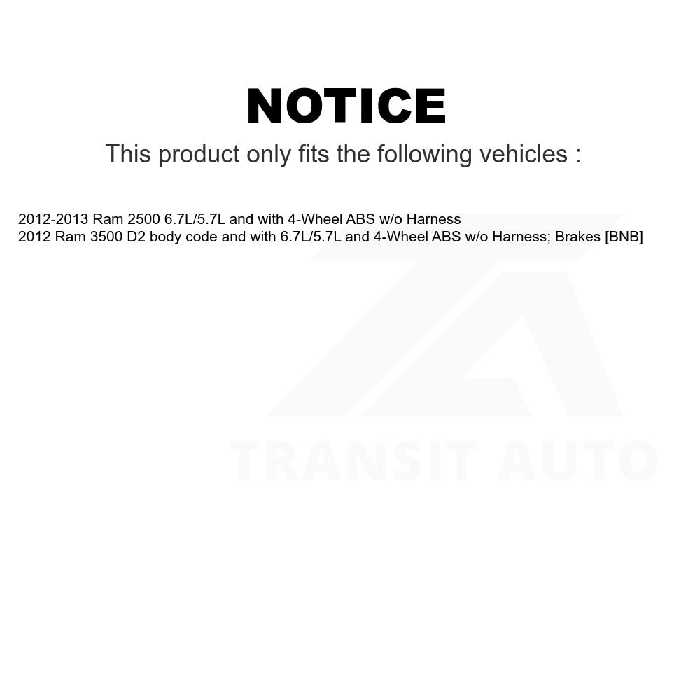 Mpulse Rear Right ABS Wheel Speed Sensor SEN-2ABS2831 For Ram 2500 3500