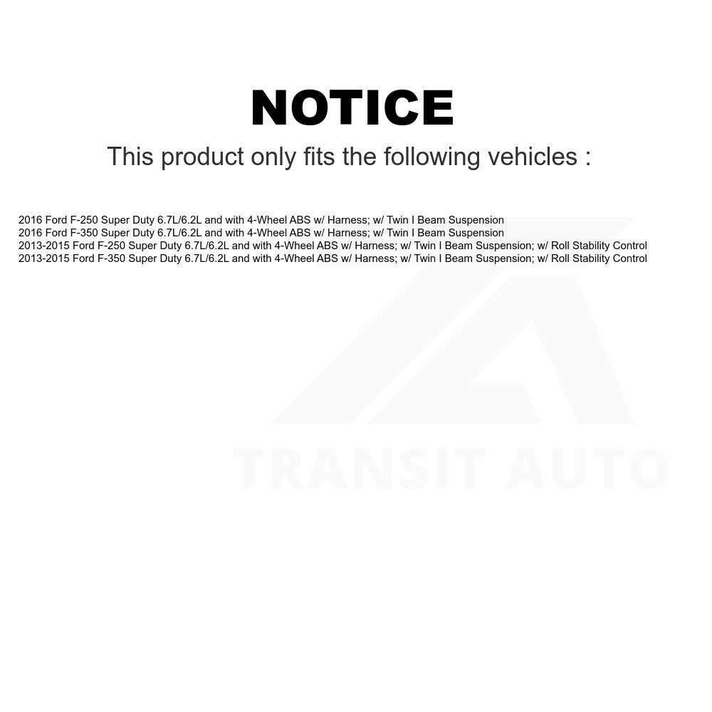 Mpulse Front ABS Wheel Speed Sensor SEN-2ABS2850 For Ford F-250 Super Duty F-350 6.7L/6.2L with 4-Wheel