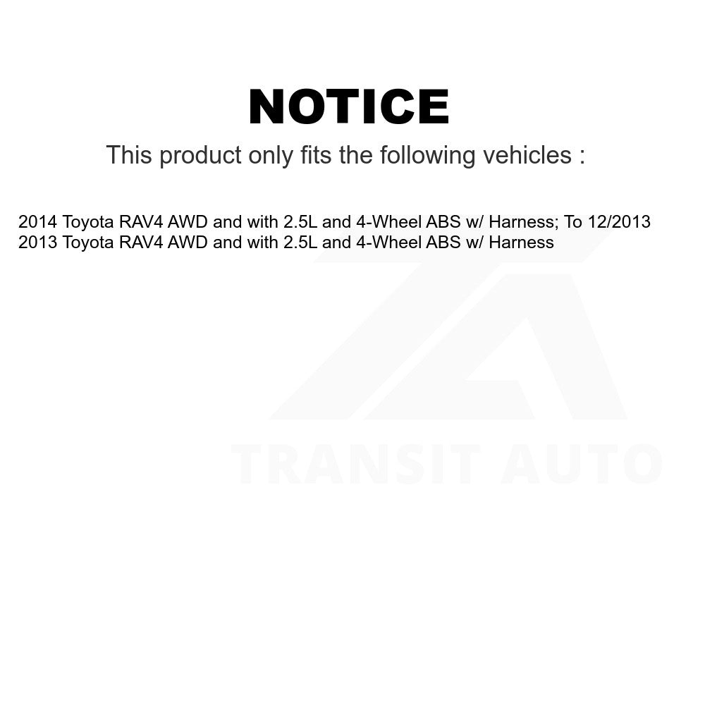 Mpulse Rear Right ABS Wheel Speed Sensor SEN-2ABS2857 For Toyota RAV4 AWD with 2.5L 4-Wheel