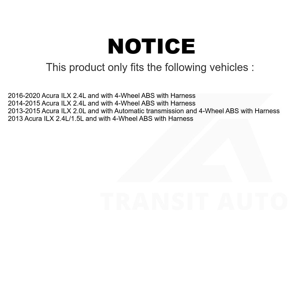 Mpulse Rear Right ABS Wheel Speed Sensor SEN-2ABS2883 For Acura ILX with Harness