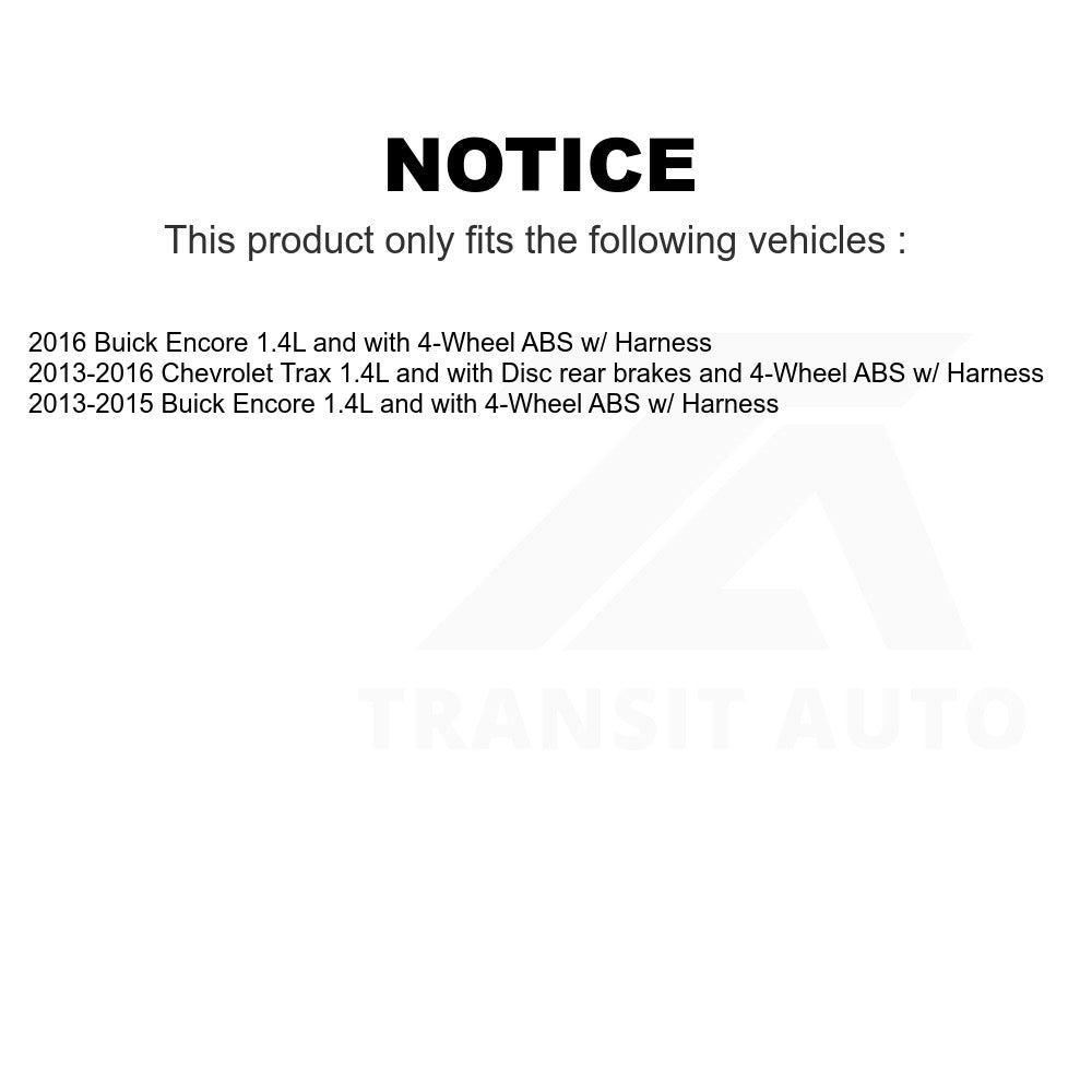 Mpulse Rear Right ABS Wheel Speed Sensor SEN-2ABS2909 For Buick Encore Chevrolet Trax w/ Harness