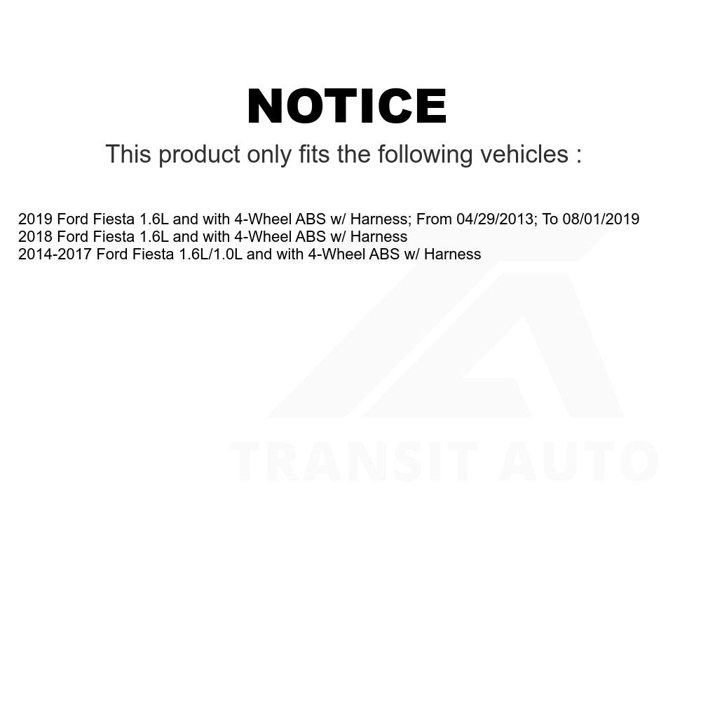 Mpulse Front ABS Wheel Speed Sensor SEN-2ABS2956 For Ford Fiesta