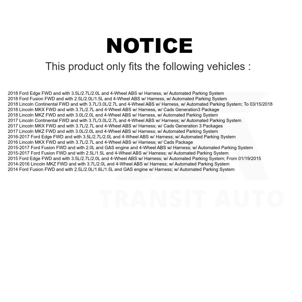 Mpulse Rear ABS Wheel Speed Sensor SEN-2ABS2987 For Ford Fusion Edge Lincoln MKZ MKX Continental