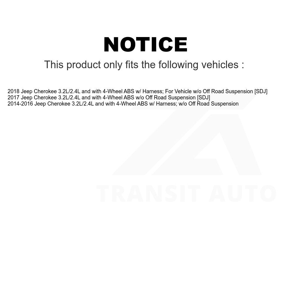 Mpulse Rear ABS Wheel Speed Sensor SEN-2ABS3006 For Jeep Cherokee 3.2L 2.4L with 4-Wheel