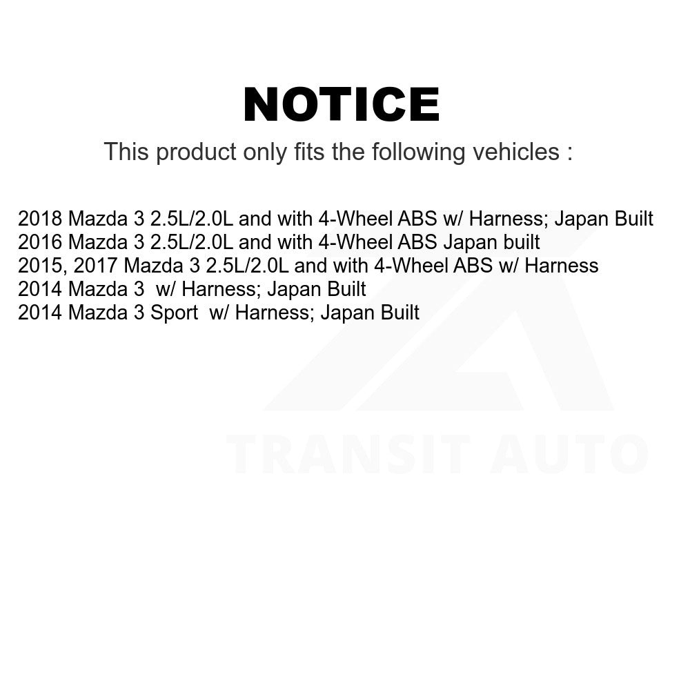 Mpulse Front ABS Wheel Speed Sensor SEN-2ABS3011 For Mazda 3 Sport