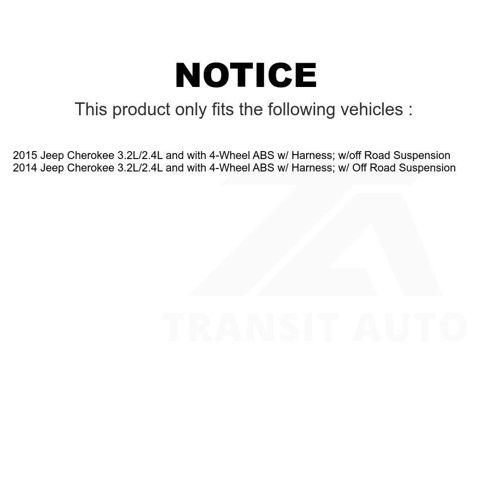 Mpulse Front ABS Wheel Speed Sensor SEN-2ABS3100 For Jeep Cherokee 3.2L 2.4L with 4-Wheel