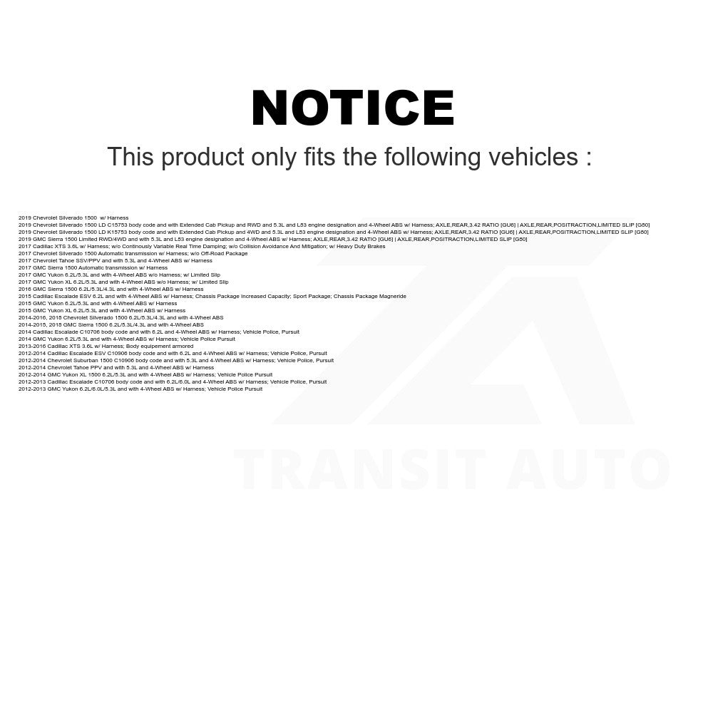 Mpulse Rear ABS Wheel Speed Sensor SEN-2ABS3151 For Chevrolet Silverado 1500 GMC Sierra Tahoe Cadillac Yukon XTS Suburban XL LD Escalade ESV Limited