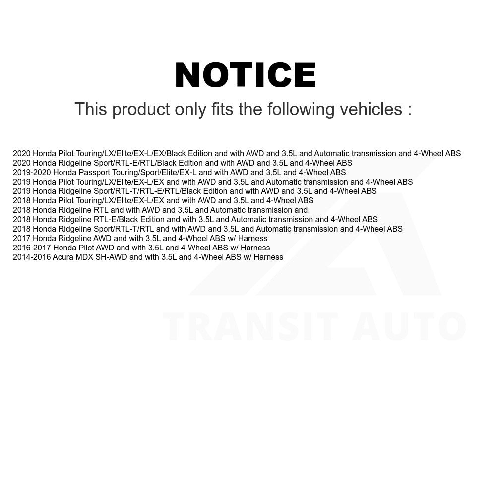Mpulse Rear Right ABS Wheel Speed Sensor SEN-2ABS3209 For Honda Pilot Acura MDX Ridgeline Passport
