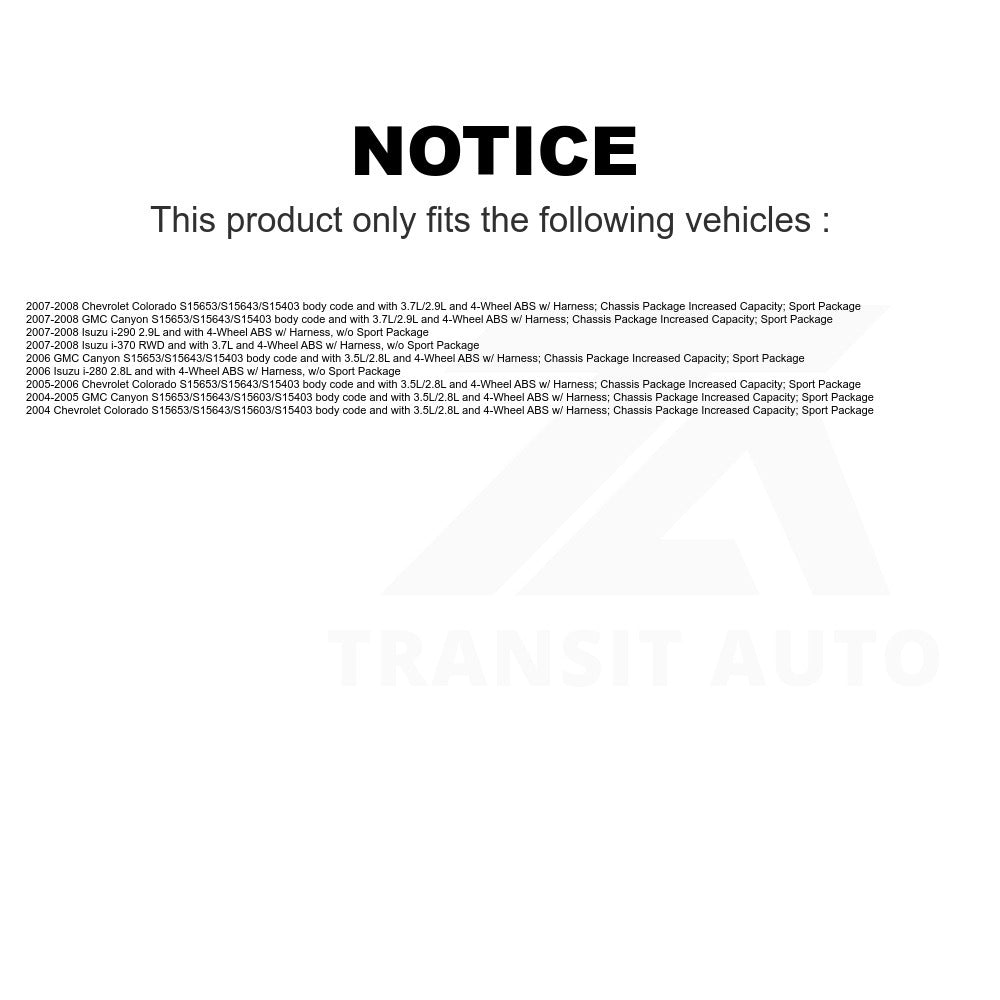 Mpulse Right ABS Wheel Speed Sensor SEN-2ABS3298 For Chevrolet Colorado GMC Canyon Isuzu i-290 i-280 i-370