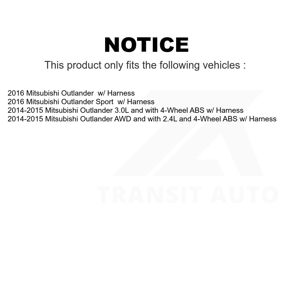 Mpulse Rear Right ABS Wheel Speed Sensor SEN-2ABS3444 For Mitsubishi Outlander Sport w/ Harness