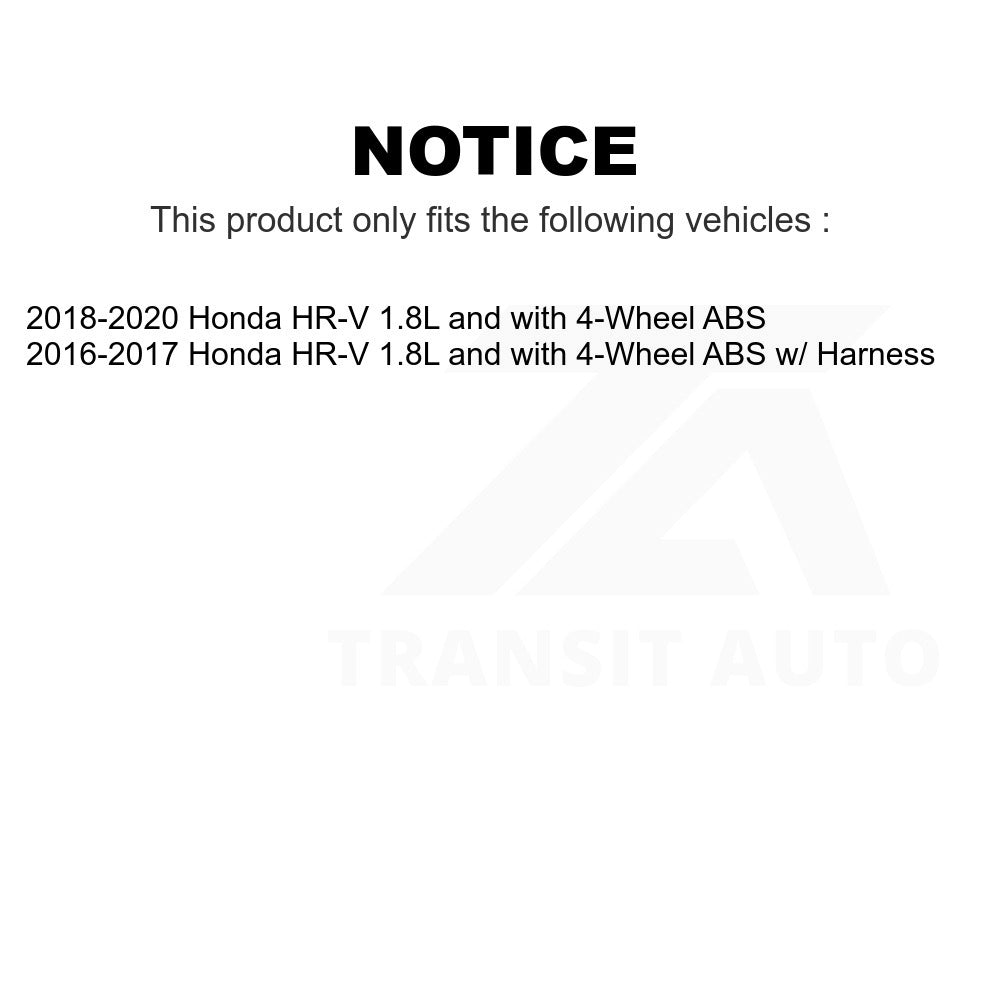 Mpulse Front Left ABS Wheel Speed Sensor SEN-2ABS3505 For Honda HR-V 1.8L with 4-Wheel