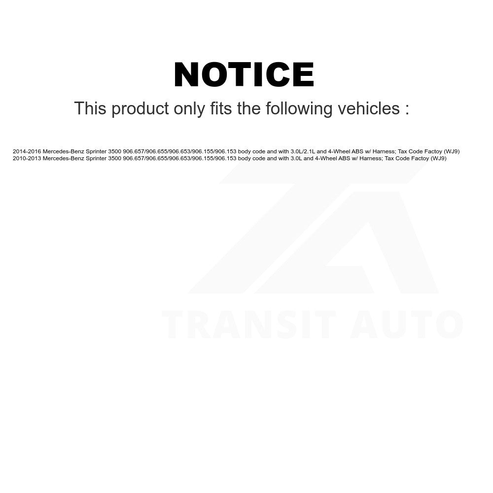 Mpulse Rear Right ABS Wheel Speed Sensor SEN-2ABS3935 For Mercedes-Benz Sprinter 3500 w Harness; Tax Code Factoy (WJ9)